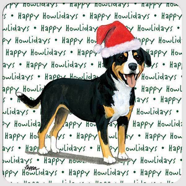 Entlebucher Mountain Dog "Happy Howlidays" Coaster