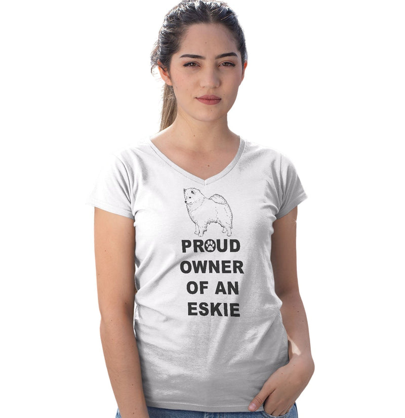 American Eskimo Dog Proud Owner - Women's V-Neck T-Shirt