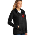 Canaan Dog on Heart Left Chest - Full-Zip Hoodie Sweatshirt