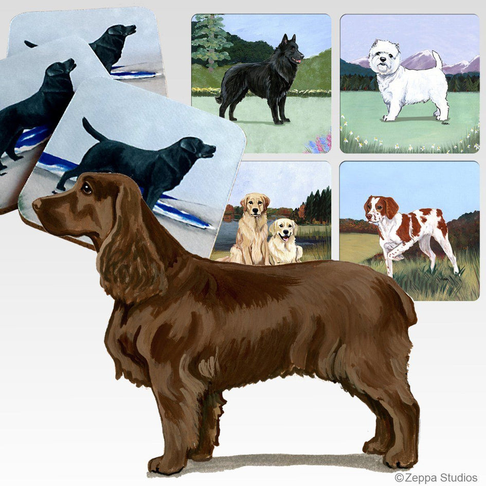 Field Spaniel Scenic Square Coaster