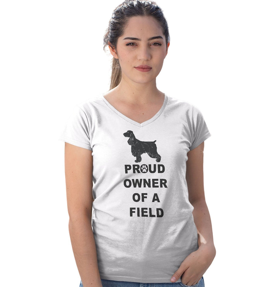 Field Spaniel Proud Owner - Women's V-Neck T-Shirt