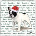 French Bulldog, Black and White "Happy Howlidays" Coaster
