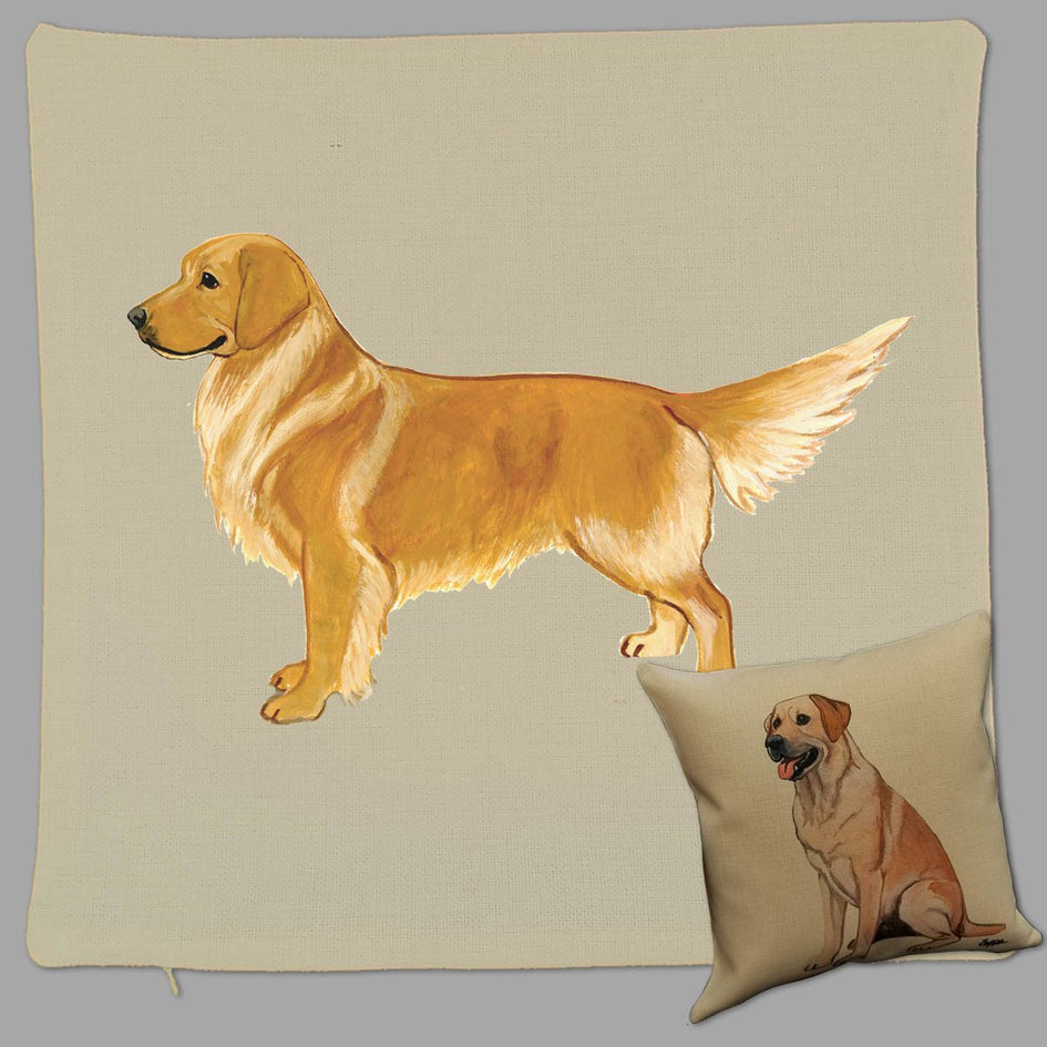 Golden Retriever Pillow Cover