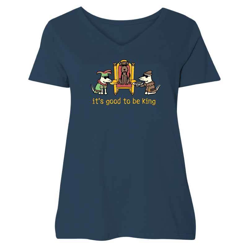 It’s Good To Be King  - Ladies Plus V-Neck Tee