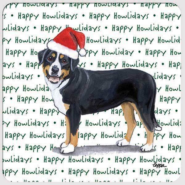 Greater Swiss Mountain Dog "Happy Howlidays" Coaster