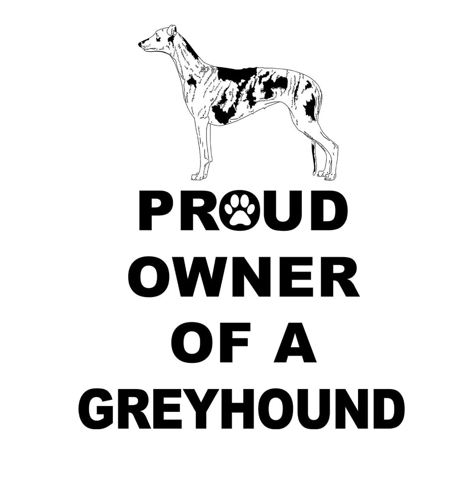 Tri-Color Greyhound Proud Owner - Adult Unisex Hoodie Sweatshirt