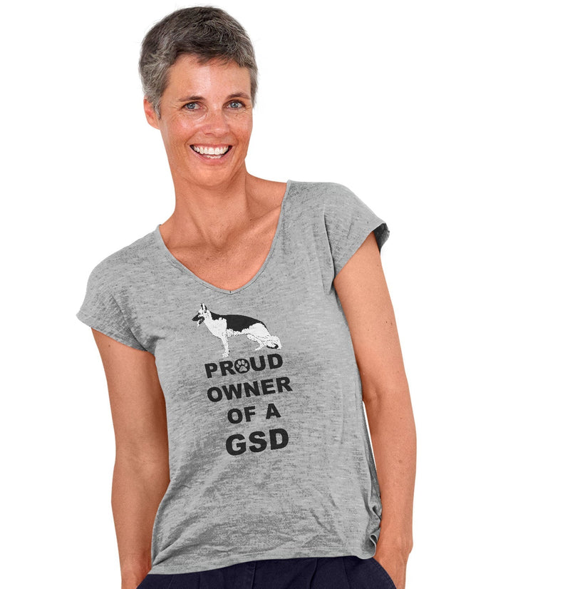 German Shepherd Dog Proud Owner - Women's V-Neck T-Shirt