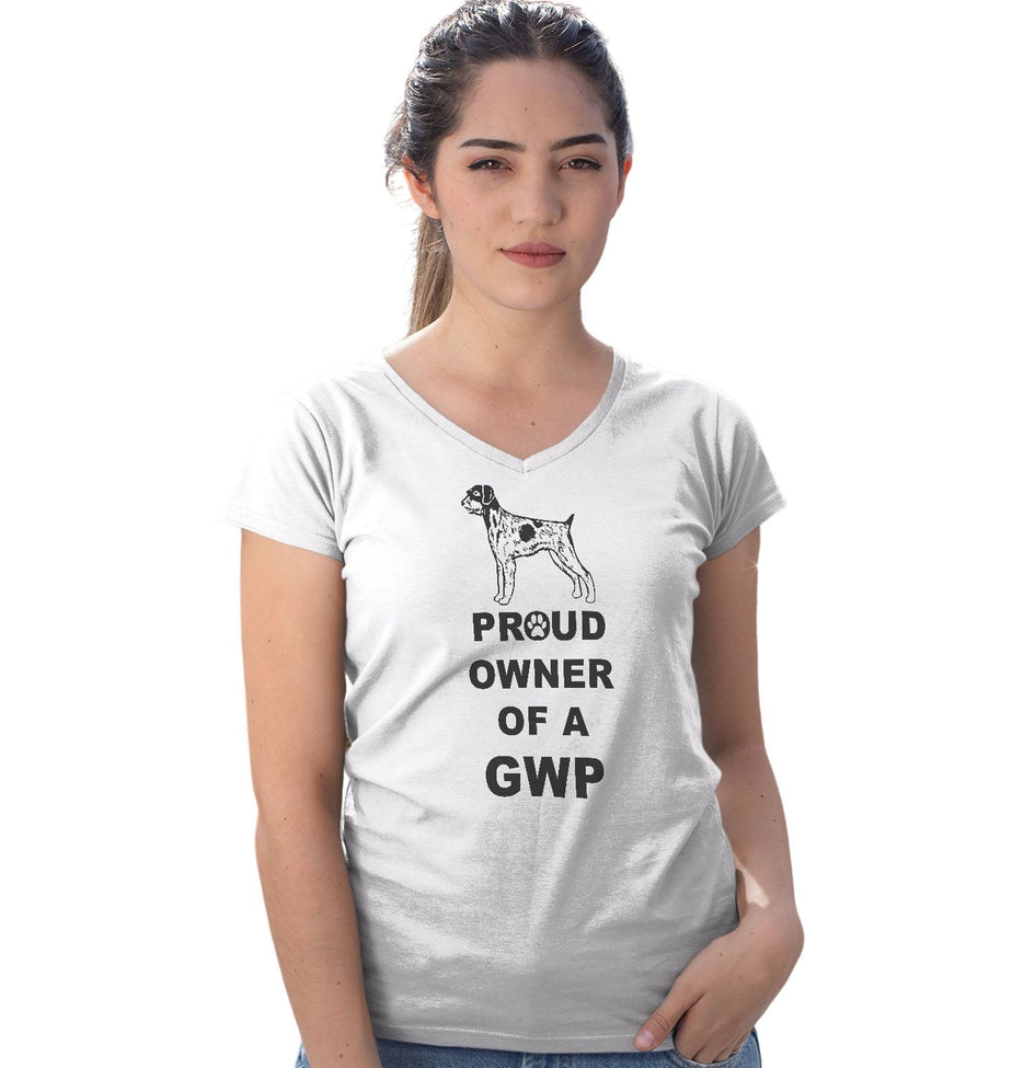 German Wirehaired Pointer Proud Owner - Women's V-Neck T-Shirt