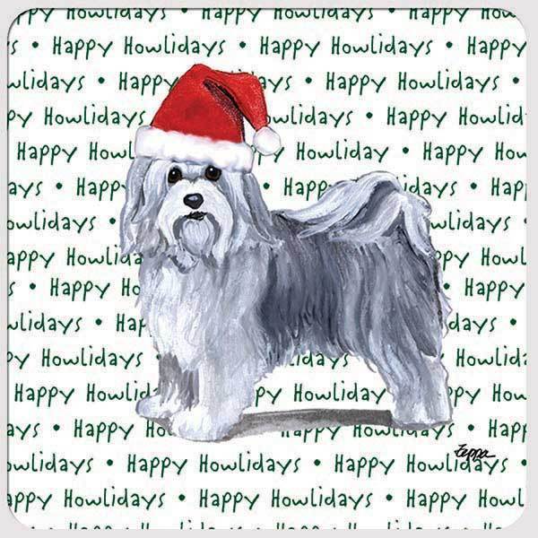Havanese "Happy Howlidays" Coaster