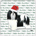Havanese, Black and White "Happy Howlidays" Coaster