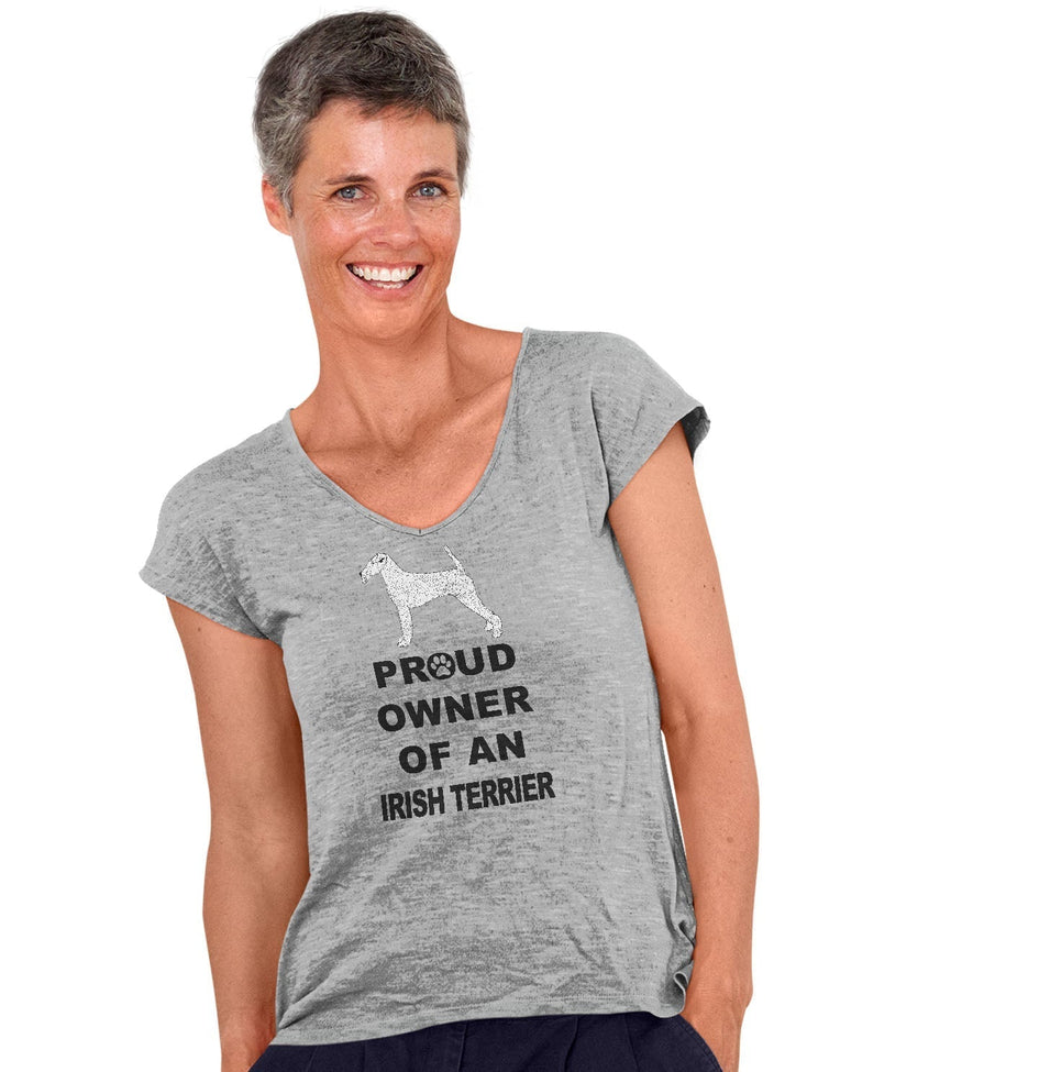 Irish Terrier Proud Owner - Women's V-Neck T-Shirt