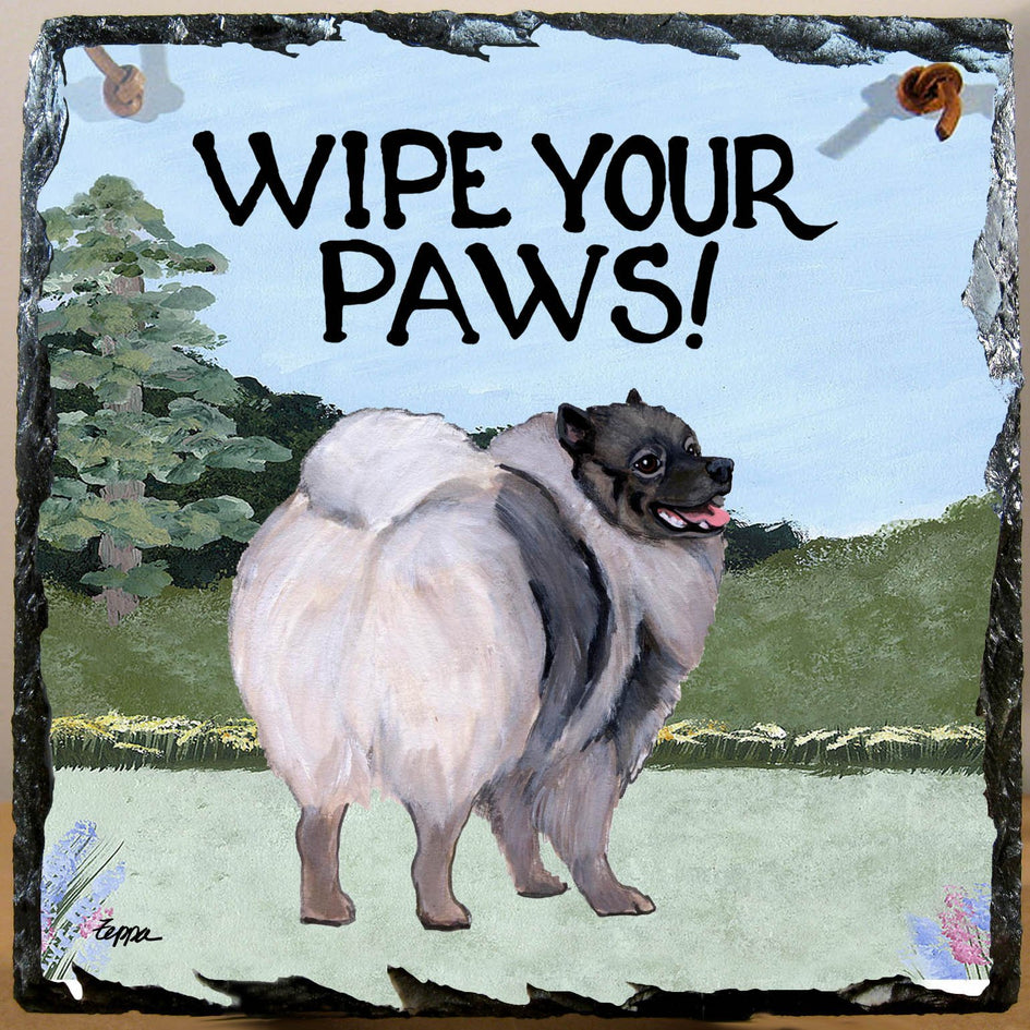 Keeshond Slate Sign