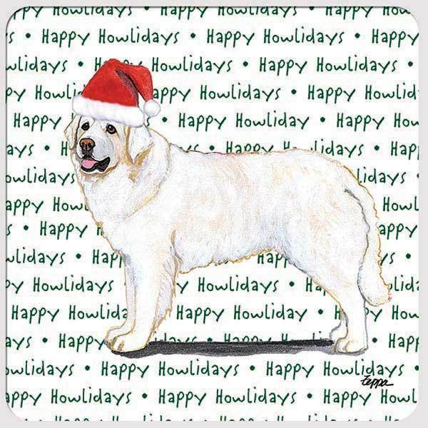Kuvasz "Happy Howlidays" Coaster
