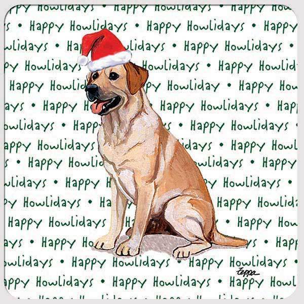 Labrador Retriever "Happy Howlidays" Coaster