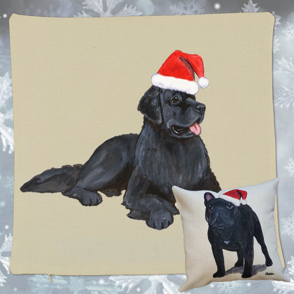 Newfoundland Santa Pillow Cover