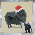 Pomeranian Santa Pillow Cover