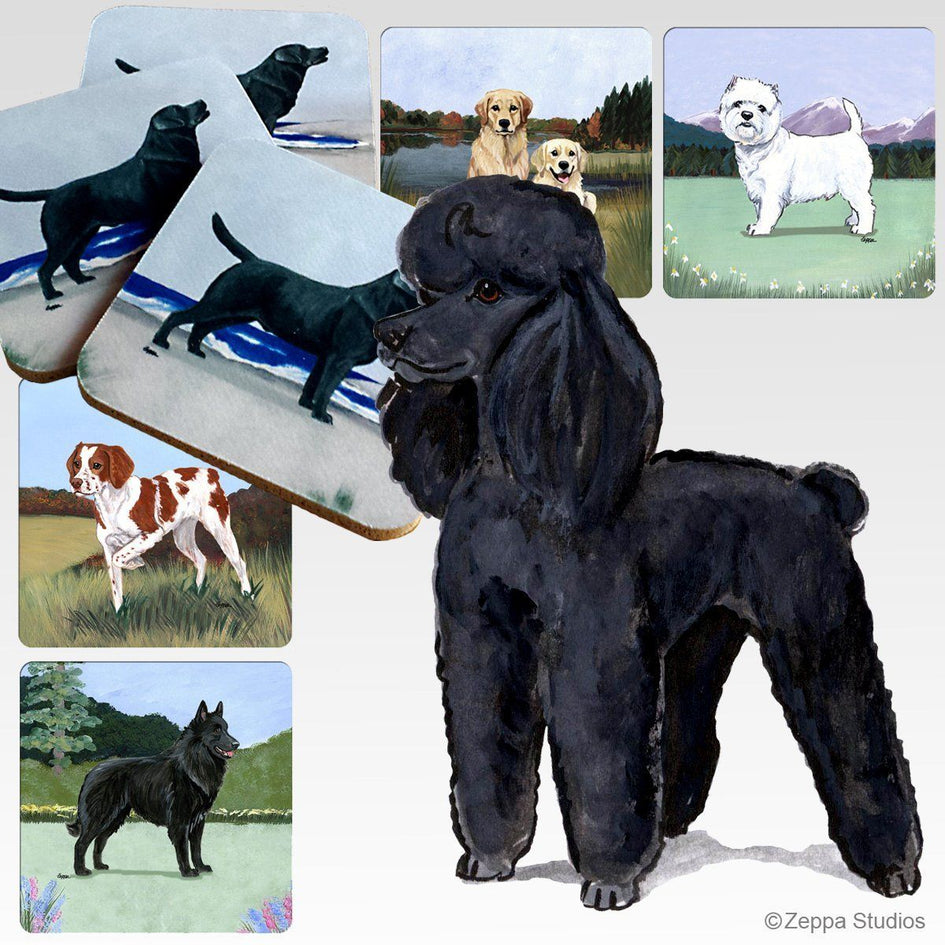 Poodle Scenic Square Coaster