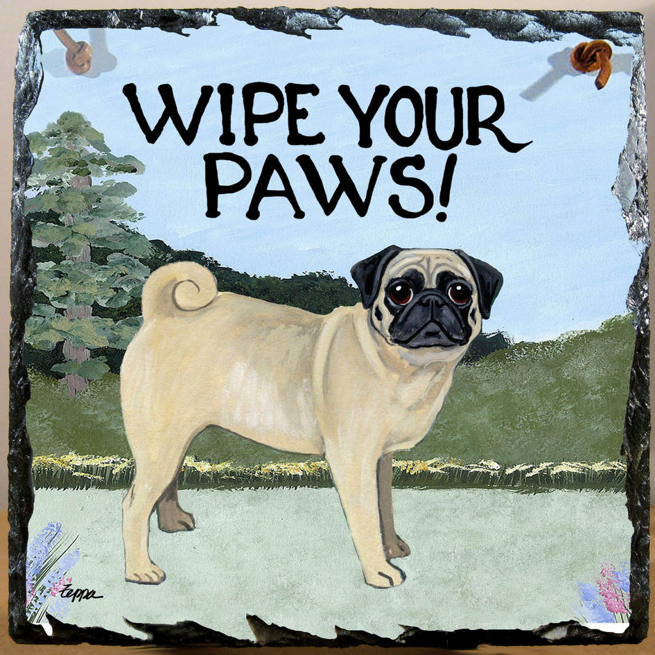 Pug Slate Sign