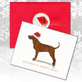 Redbone Coonhound Christmas Note Cards