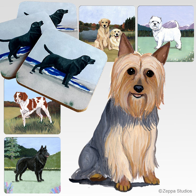Silky Terrier Scenic Square Coaster