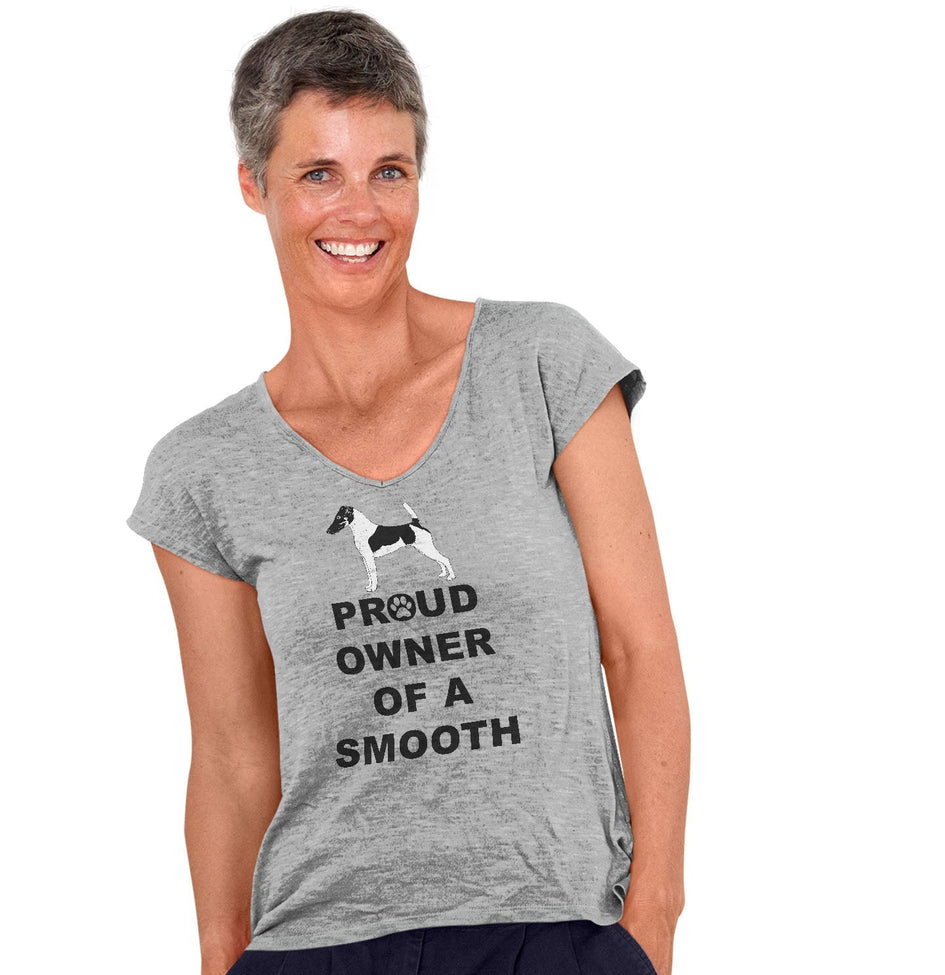 Smooth Fox Terrier Proud Owner - Women's V-Neck T-Shirt