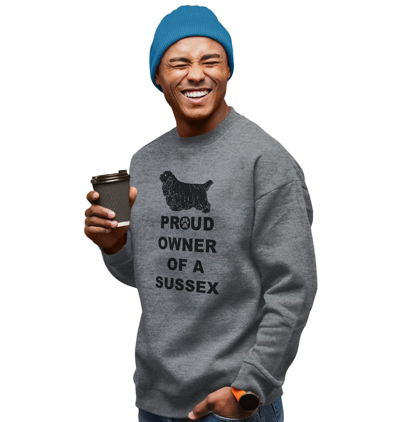 Sussex Spaniel Proud Owner - Adult Unisex Crewneck Sweatshirt
