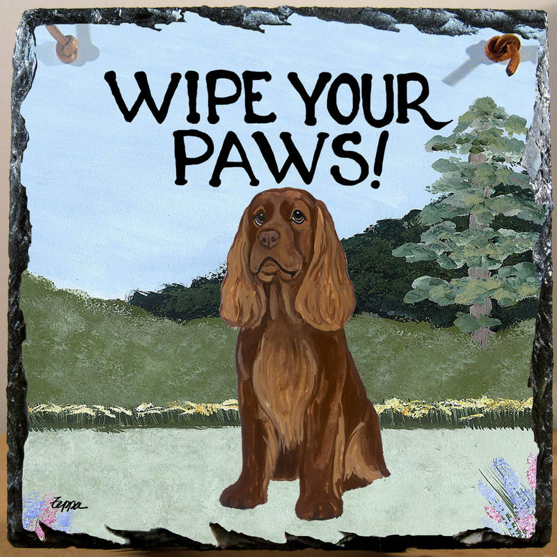 Sussex Spaniel Slate Sign