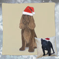 Sussex Spaniel Santa Pillow Cover