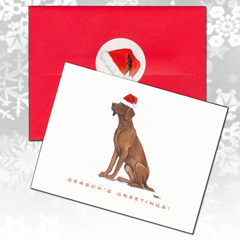 Vizsla Christmas Note Cards