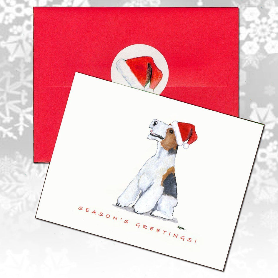 Wire Fox Terrier Christmas Note Cards