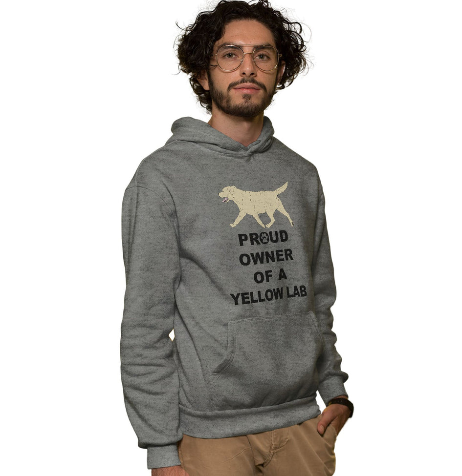 Yellow Labrador Retriever Proud Owner - Adult Unisex Hoodie Sweatshirt